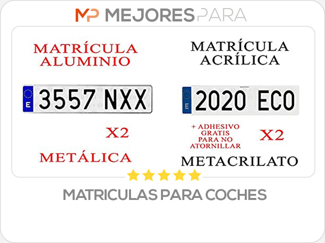 matriculas para coches