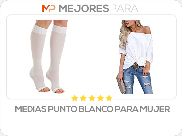 medias punto blanco para mujer