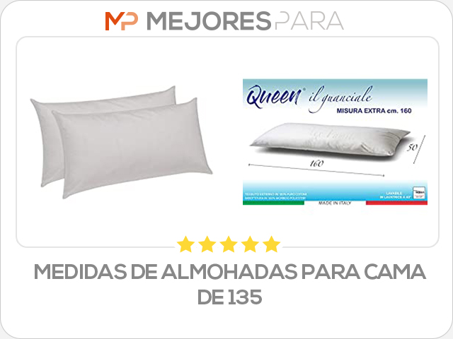 medidas de almohadas para cama de 135