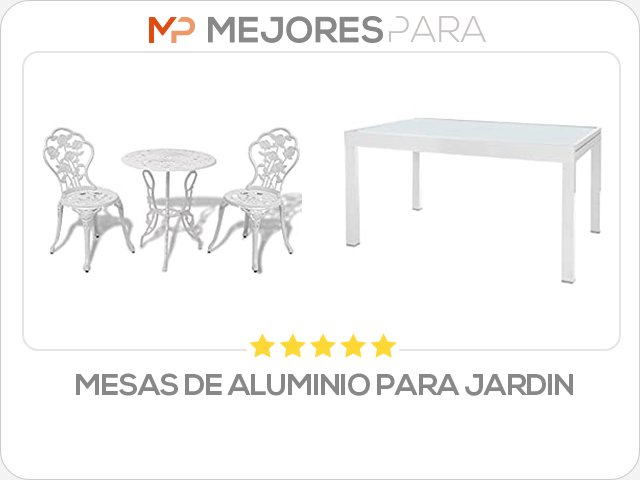 mesas de aluminio para jardin