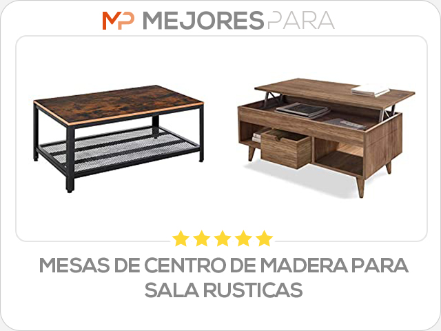 mesas de centro de madera para sala rusticas