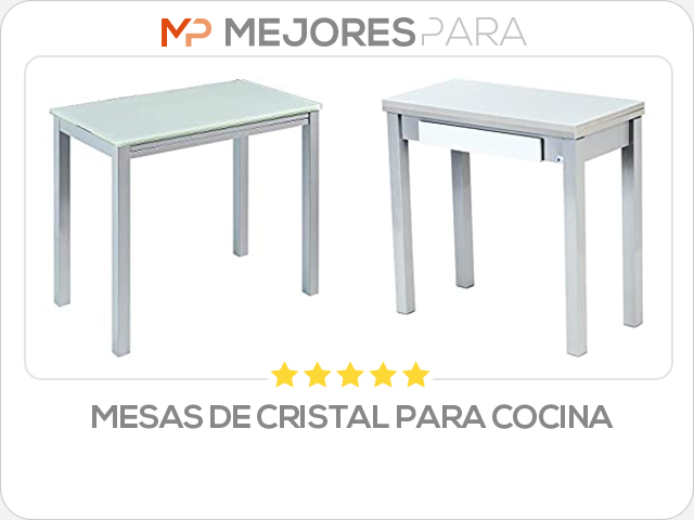 mesas de cristal para cocina