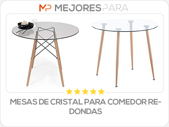 mesas de cristal para comedor redondas