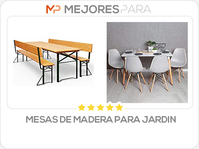 mesas de madera para jardin