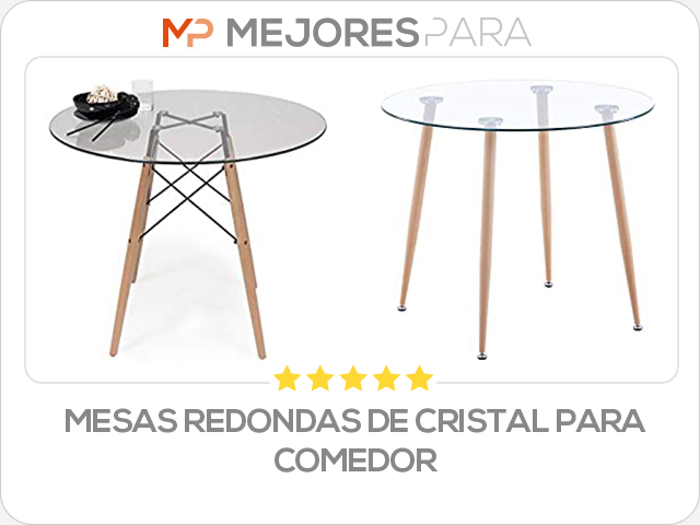 mesas redondas de cristal para comedor