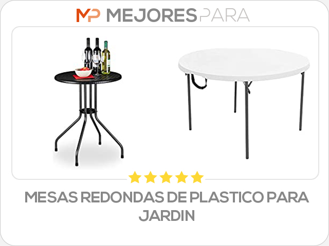 mesas redondas de plastico para jardin