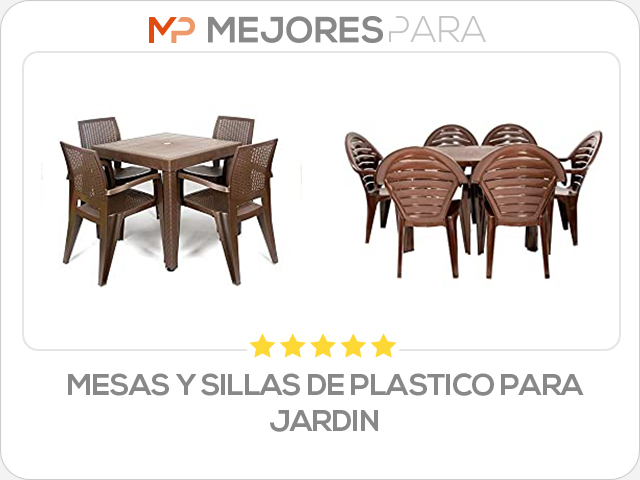 mesas y sillas de plastico para jardin