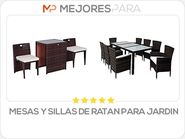 mesas y sillas de ratan para jardin