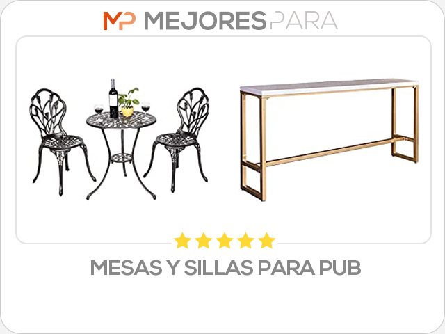 mesas y sillas para pub