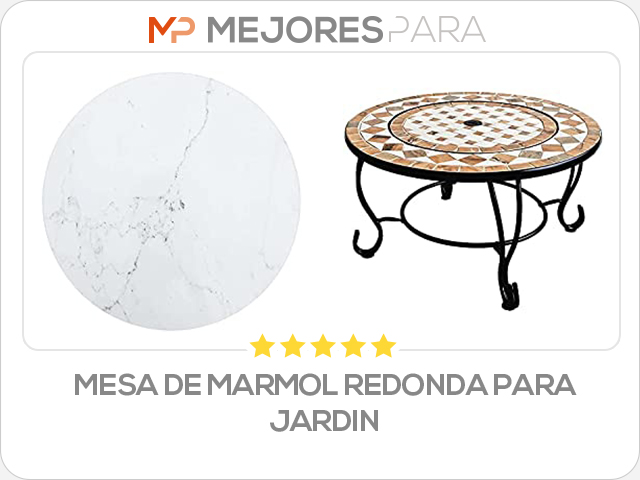 mesa de marmol redonda para jardin