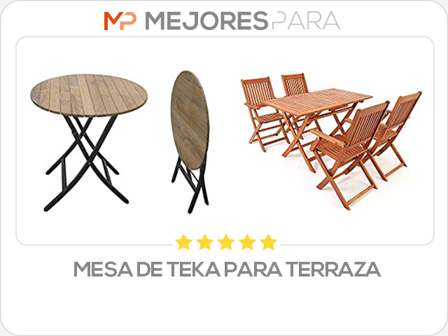 mesa de teka para terraza