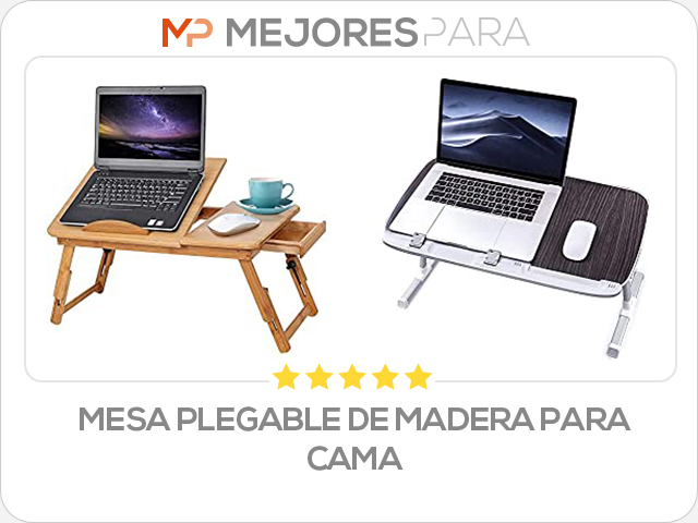 mesa plegable de madera para cama