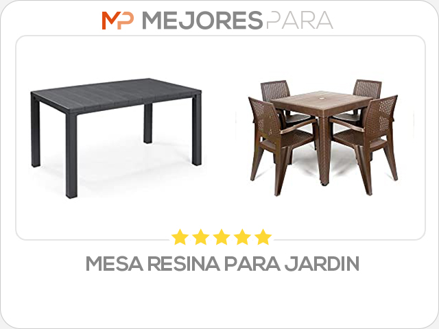 mesa resina para jardin