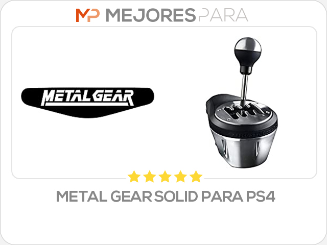 metal gear solid para ps4