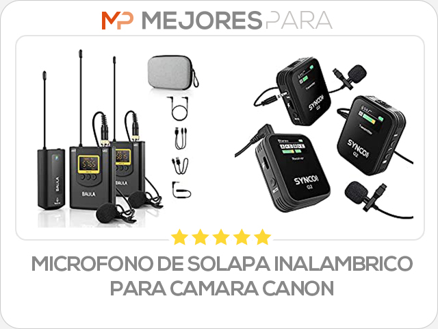 microfono de solapa inalambrico para camara canon