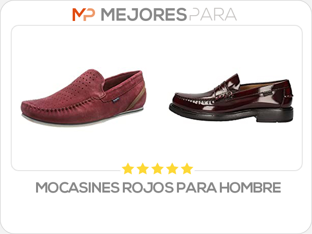 mocasines rojos para hombre