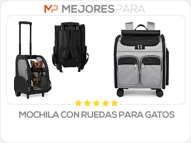 mochila con ruedas para gatos