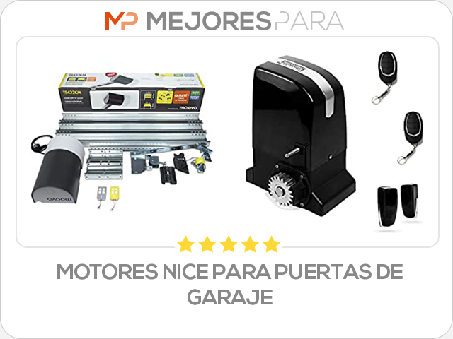 motores nice para puertas de garaje