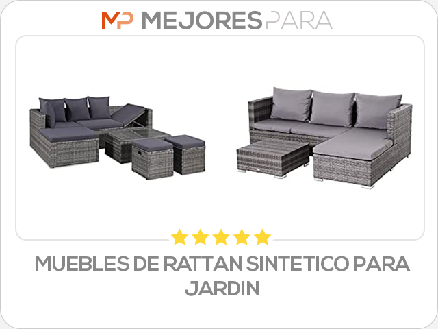 muebles de rattan sintetico para jardin