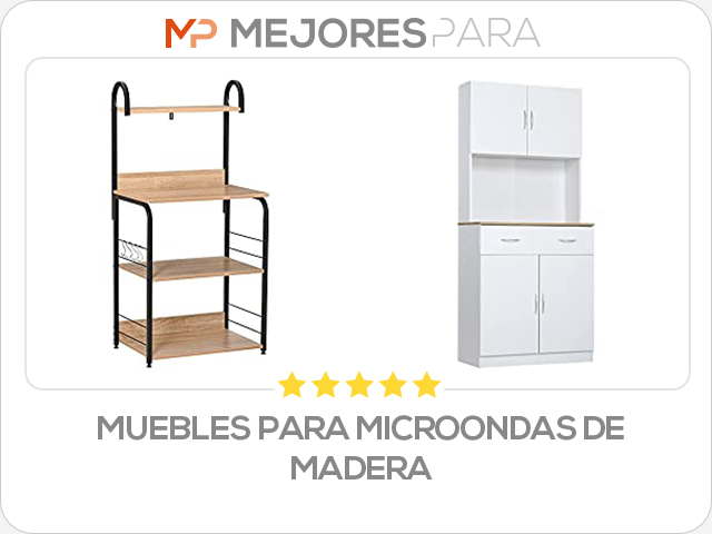 muebles para microondas de madera