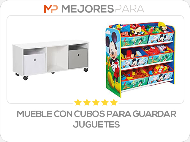 mueble con cubos para guardar juguetes