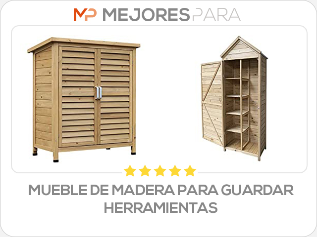 mueble de madera para guardar herramientas