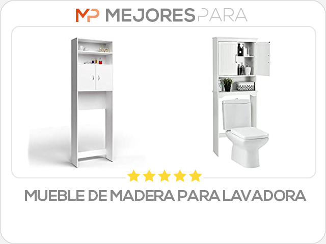 mueble de madera para lavadora