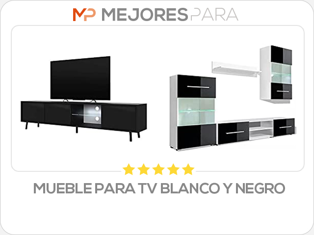 mueble para tv blanco y negro