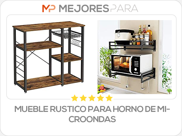 mueble rustico para horno de microondas