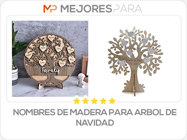 nombres de madera para arbol de navidad