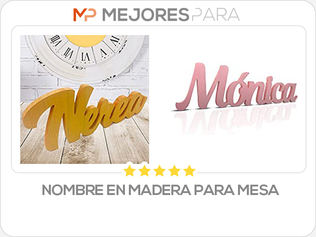 nombre en madera para mesa