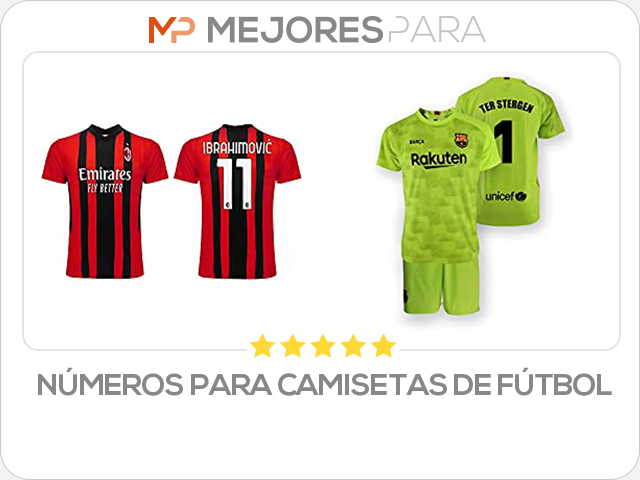 números para camisetas de fútbol