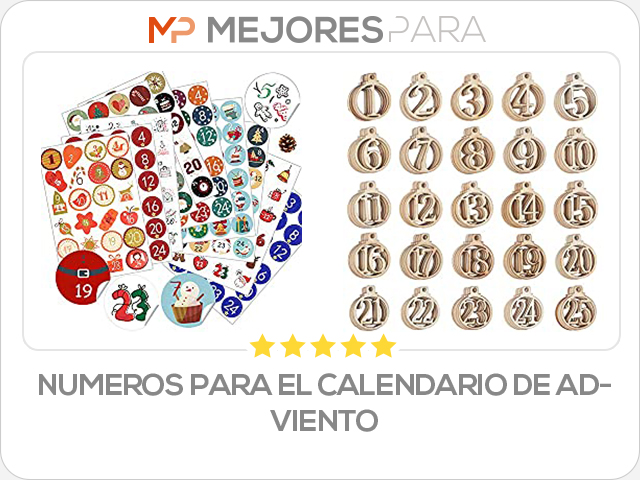 numeros para el calendario de adviento