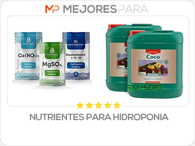 nutrientes para hidroponia