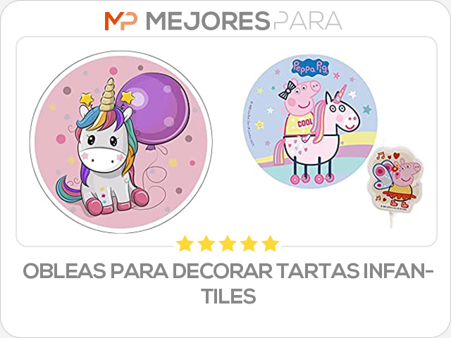 obleas para decorar tartas infantiles