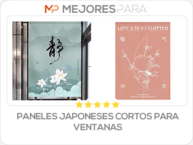 paneles japoneses cortos para ventanas