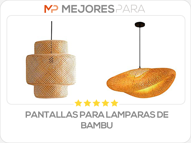 pantallas para lamparas de bambu