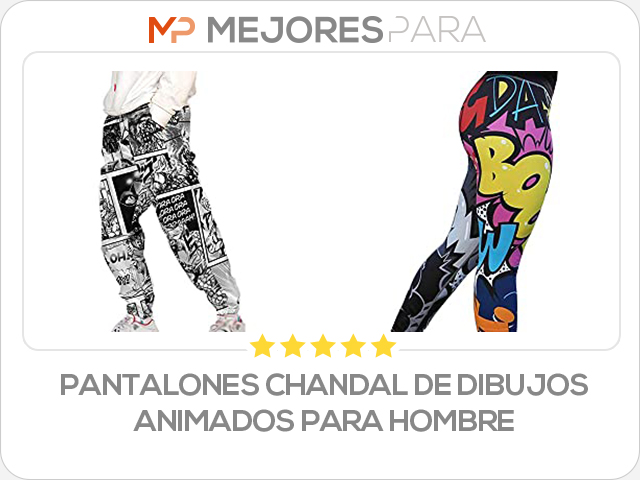 pantalones chandal de dibujos animados para hombre