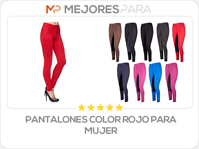 pantalones color rojo para mujer