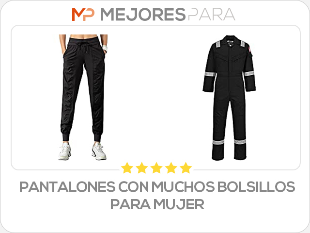 pantalones con muchos bolsillos para mujer