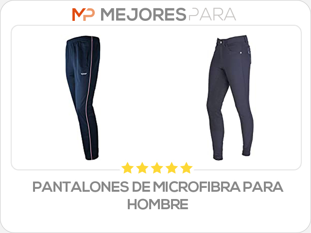 pantalones de microfibra para hombre