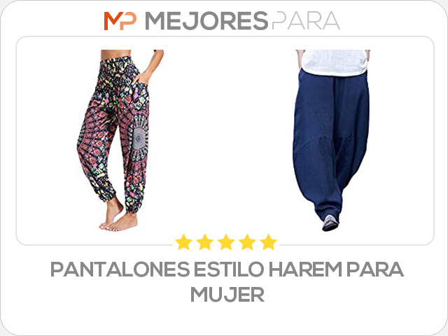 pantalones estilo harem para mujer