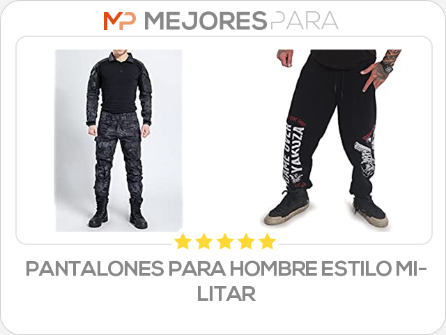 pantalones para hombre estilo militar