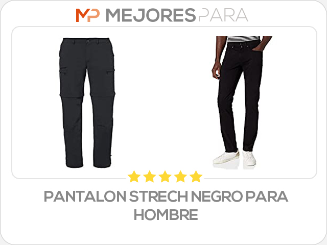 pantalon strech negro para hombre