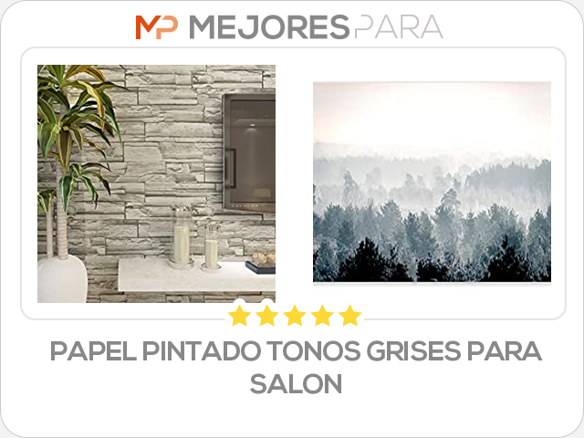 papel pintado tonos grises para salon