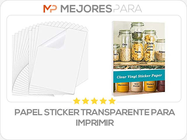 papel sticker transparente para imprimir