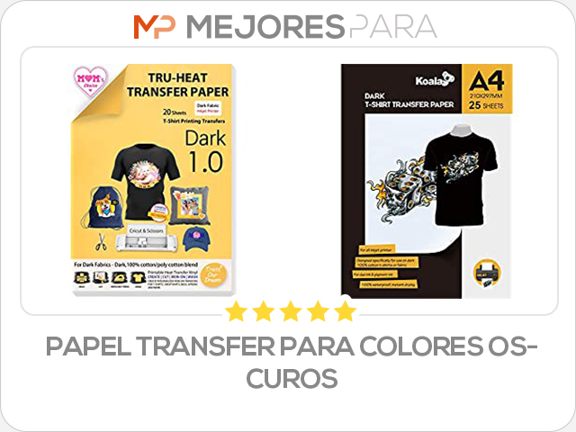 papel transfer para colores oscuros