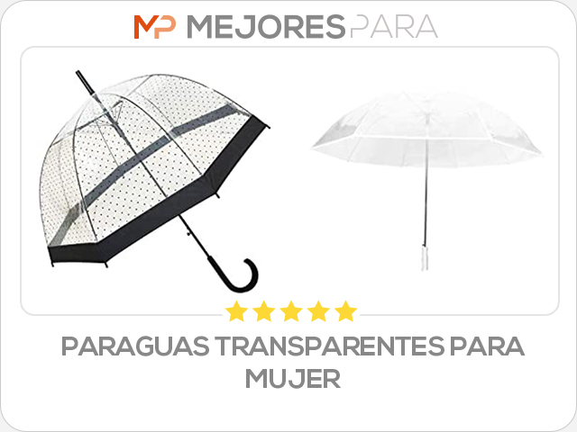 paraguas transparentes para mujer