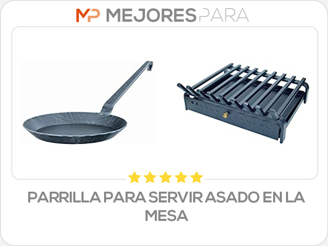 parrilla para servir asado en la mesa