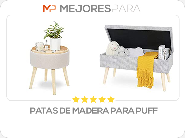 patas de madera para puff